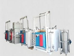 Chamber tempering furnace with vertically opening door