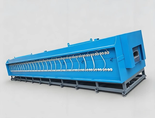 Continuous mesh belt furnace for metal heat treatment
