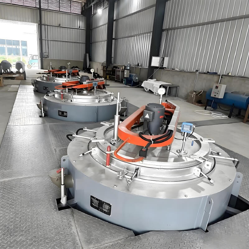 Low Deformation Pit Type Nitriding Furnace with Post Oxidation for Precision Metal Parts