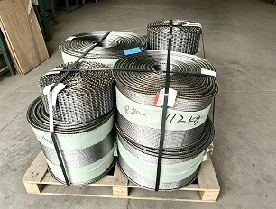 Custom Stainless Steel Sinter Mesh Belt Atmosphere Protection Furnace Belt For Heat Treatment