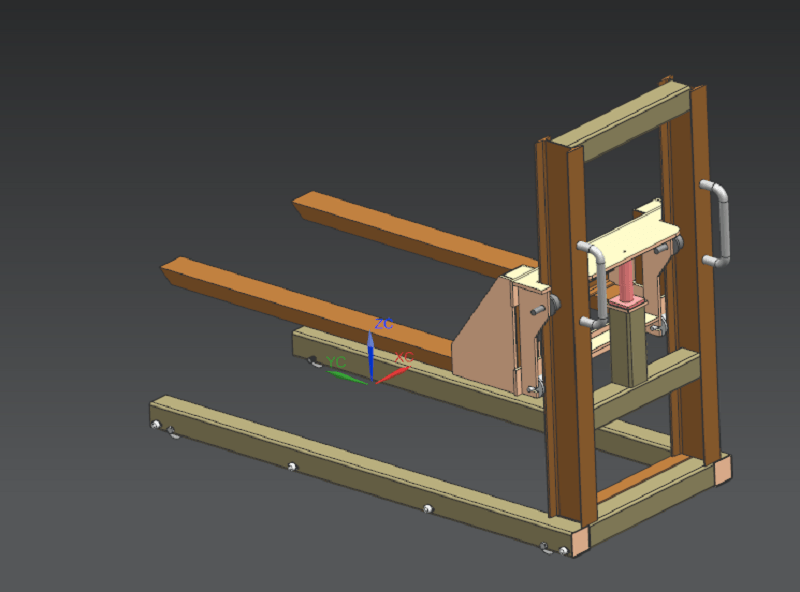 Manual Hydraulic Pallet Stacker For Metal Workpiece Loading Unloading