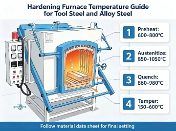 Hardening Furnace Temperature Guide for Tool Steel and Alloy Steel