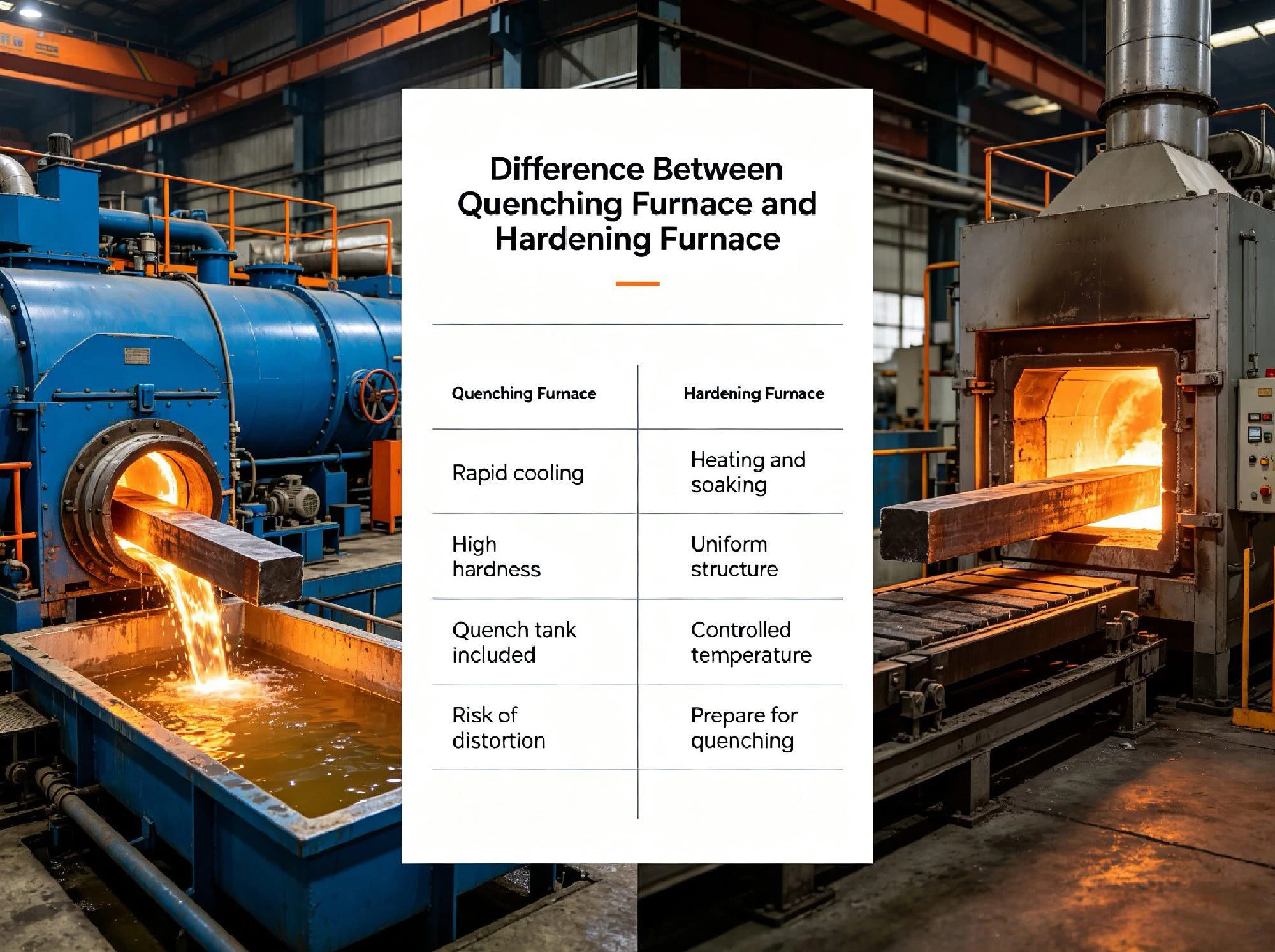 Difference Between Quenching Furnace and Hardening Furnace