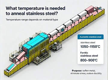 What temperature is needed to anneal stainless steel?