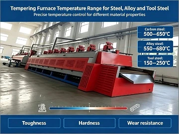 Tempering Furnace Temperature Range for Steel, Alloy and Tool Steel