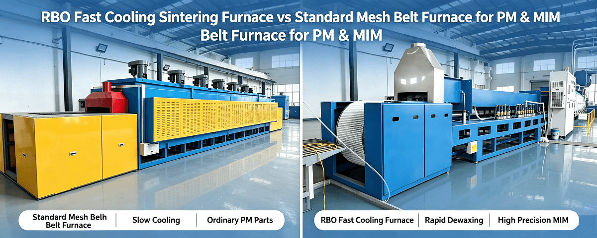 RBO Fast Cooling Sintering Furnace vs Standard Mesh Belt Furnace | PM & MIM Production Comparison