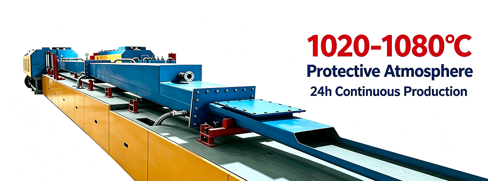 Protective Atmosphere Stainless Steel Bright Annealing Furnace | 24h Continuous Operation