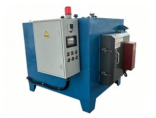 50kW Dual-Zone Interlock Box Tempering Furnace 650℃ for Metal Stress Relief
