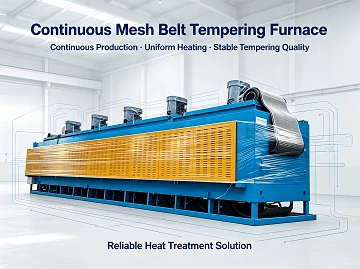 Continuous Mesh Belt Tempering Furnace Application For Automotive Hardware